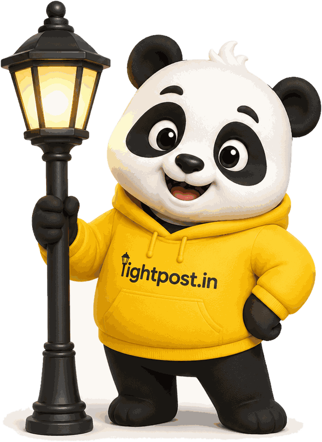 Posty, the Lightpost panda mascot